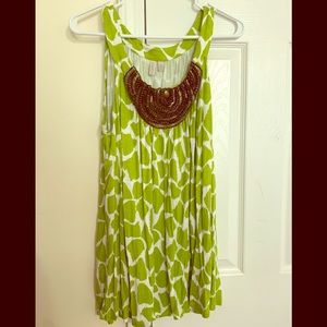 Animal print sleeveless tunic